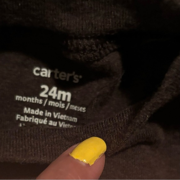 Carters 24 Month Brown Boys Football Cotton Longsleeve Onsie - Picture 4 of 4